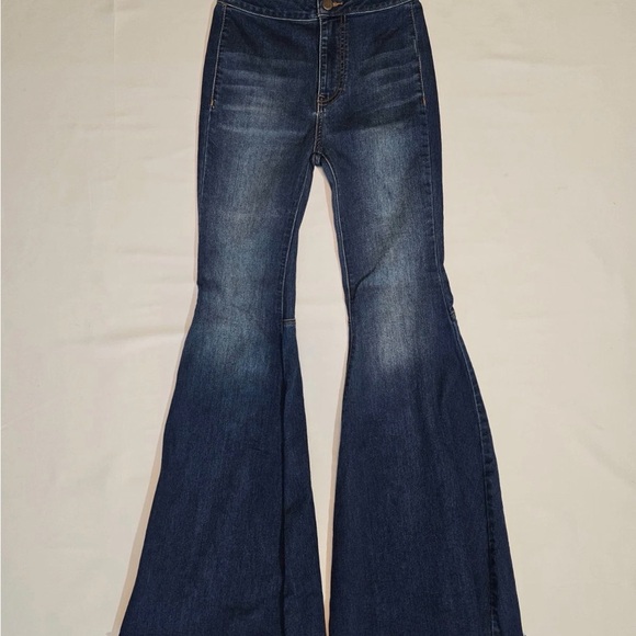 Free People Dark Blue Flare Jeans - Picture 3 of 3